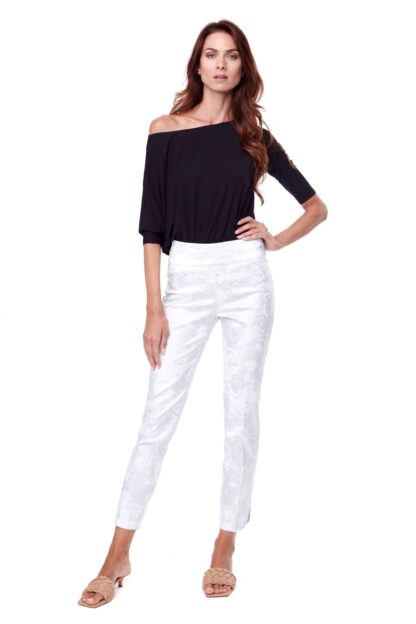 67753 PANTALON SLIM À FENTES DE PÉTALES GLISTEN